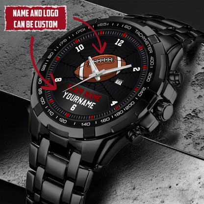 American Football Personalized Team Name & Name Quartz Watch