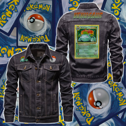 PKM Venusaur Custom Lightweight Denim Jacket