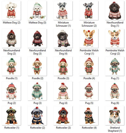Personalized Pup In Ugly Sweater With Christmas Stockings Custom Ceramic Ornament