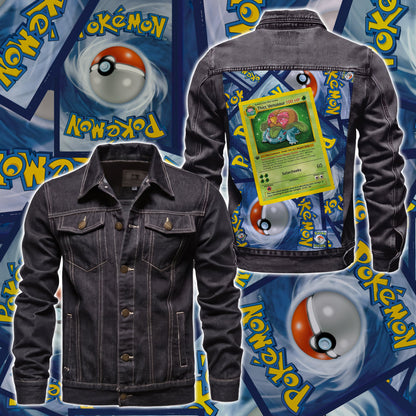 PKM Thicc Venusaur Custom Lightweight Denim Jacket
