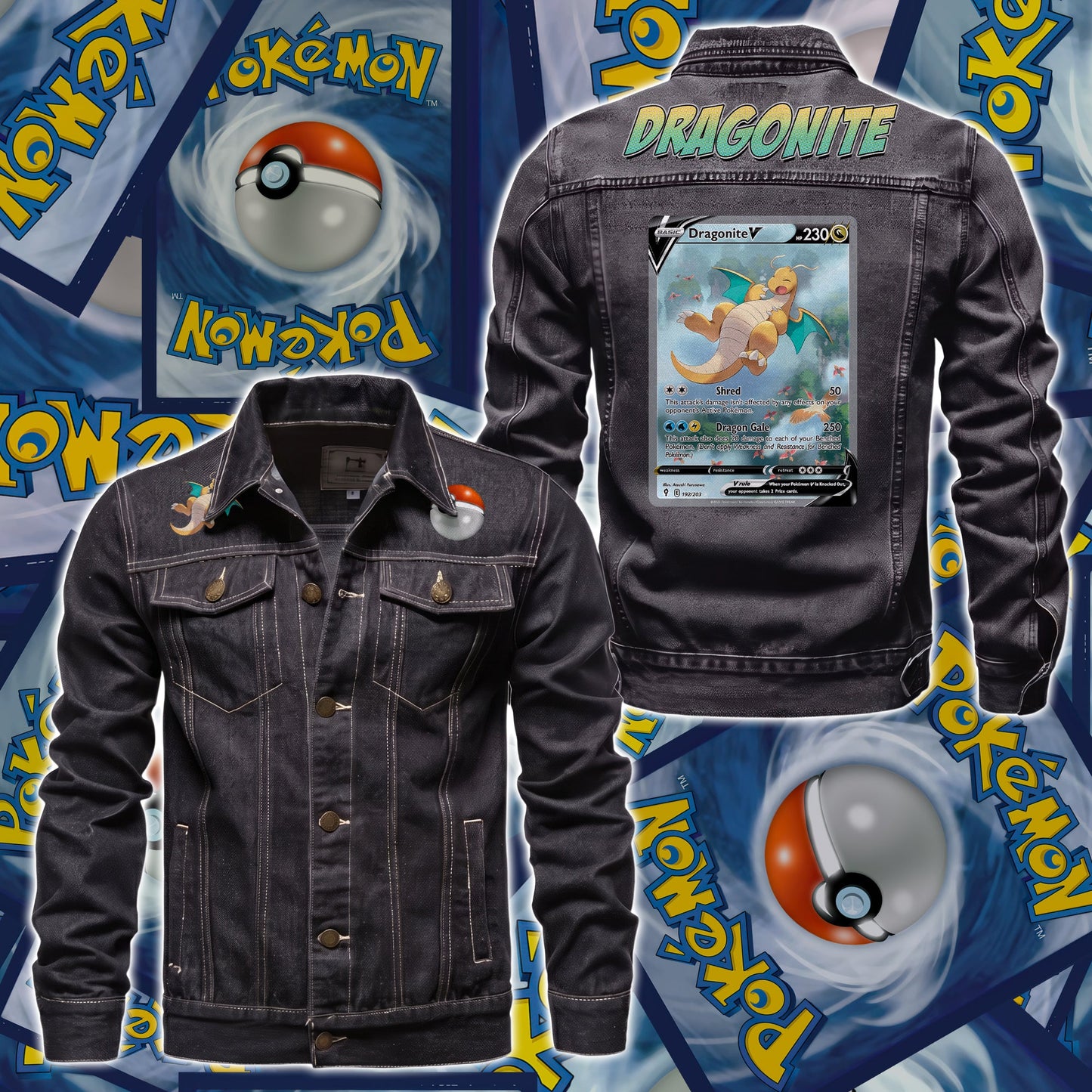 PKM Dragonite Custom Lightweight Denim Jacket