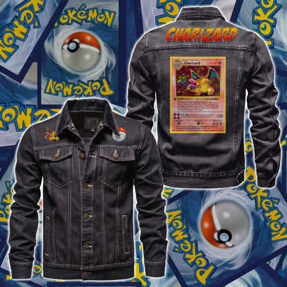 PKM Charizard Custom Lightweight Denim Jacket