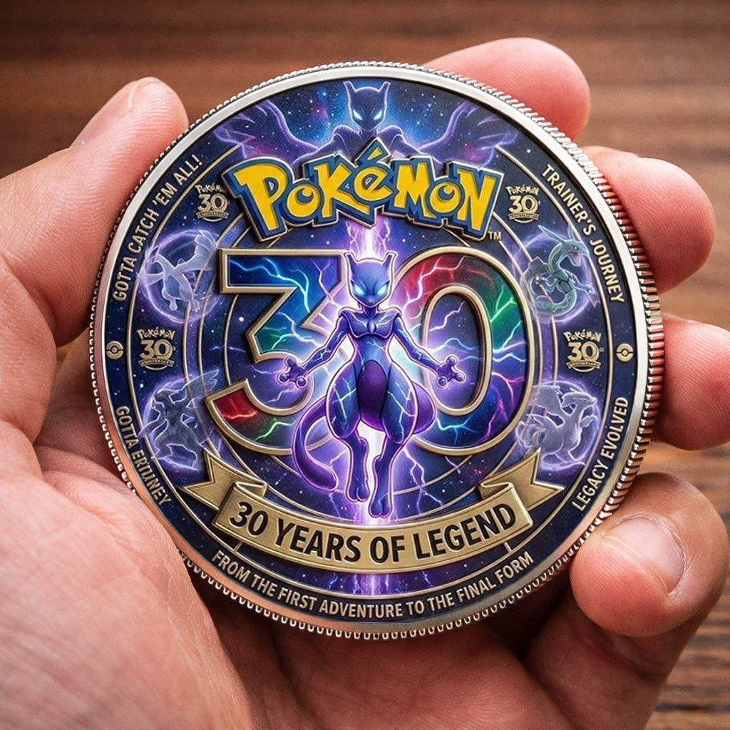 Poke 30th Anniversary Beyond All Evolution Printed Commemorative Coin