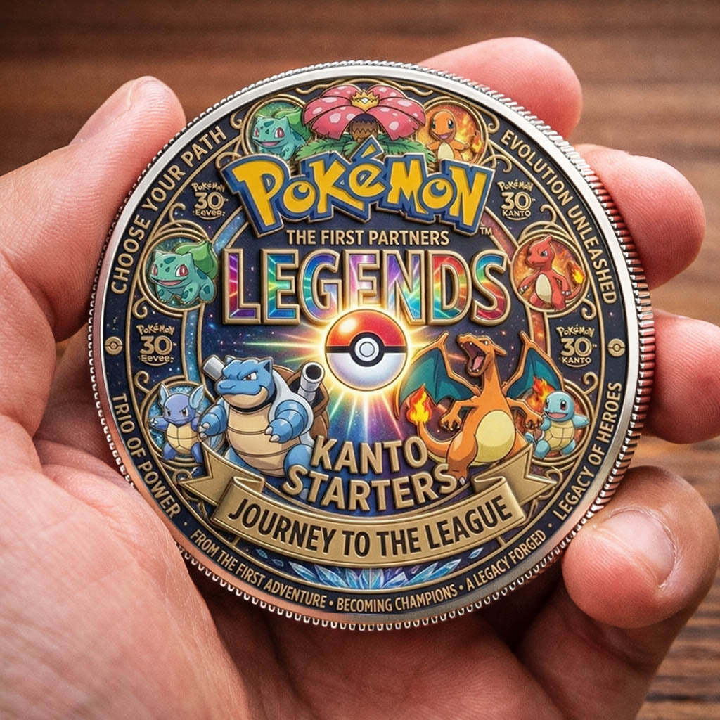 Poke 30th Anniversary The First Partner Printed Commemorative Coin