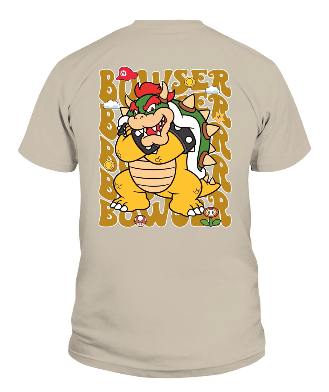 Classic Mario Browser 2-Side Printed Graphic Shirt