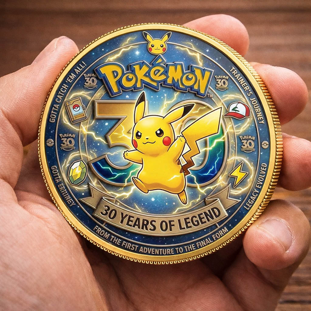 Poke 30th Anniversary Printed Commemorative Coin