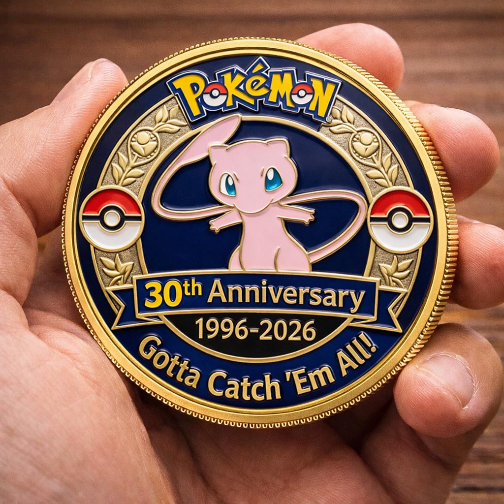 Poke 30th Anniversary Mew Collector Edition Printed Coin