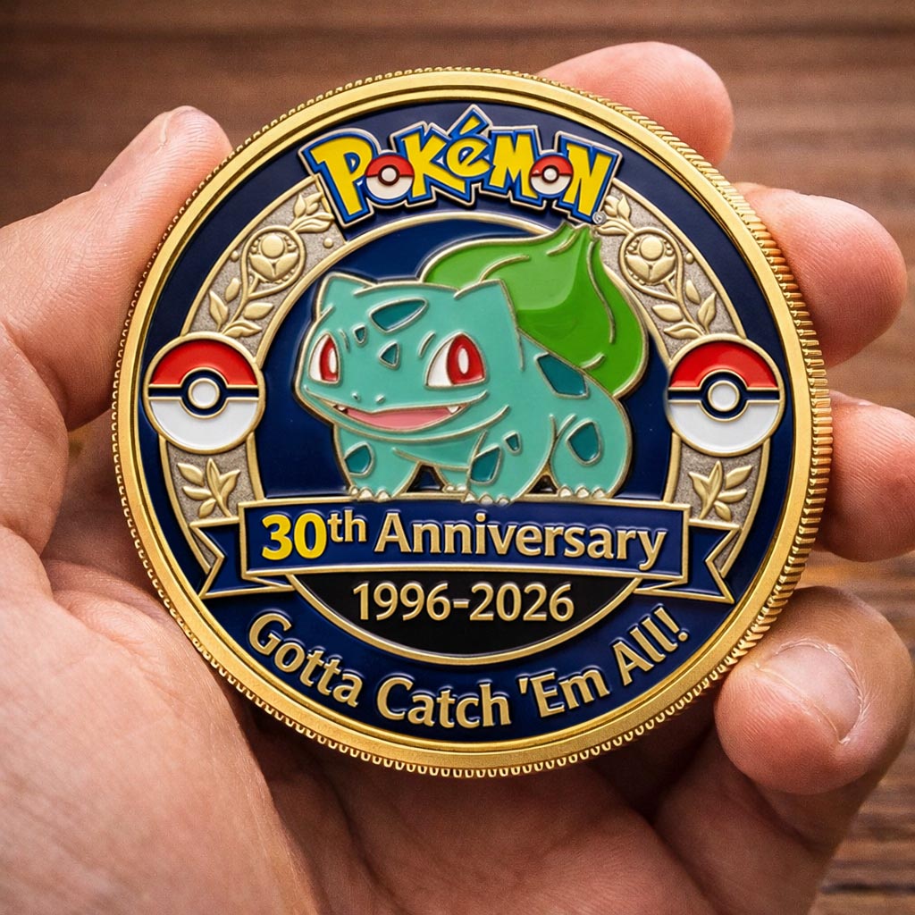 Poke 30th Anniversary Bulbasaur Collector Edition Printed Coin