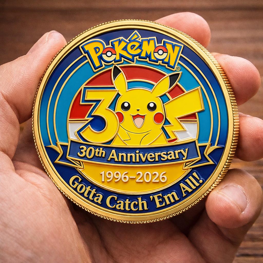 Poke 30th Anniversary Pika Collector Edition Printed Coin