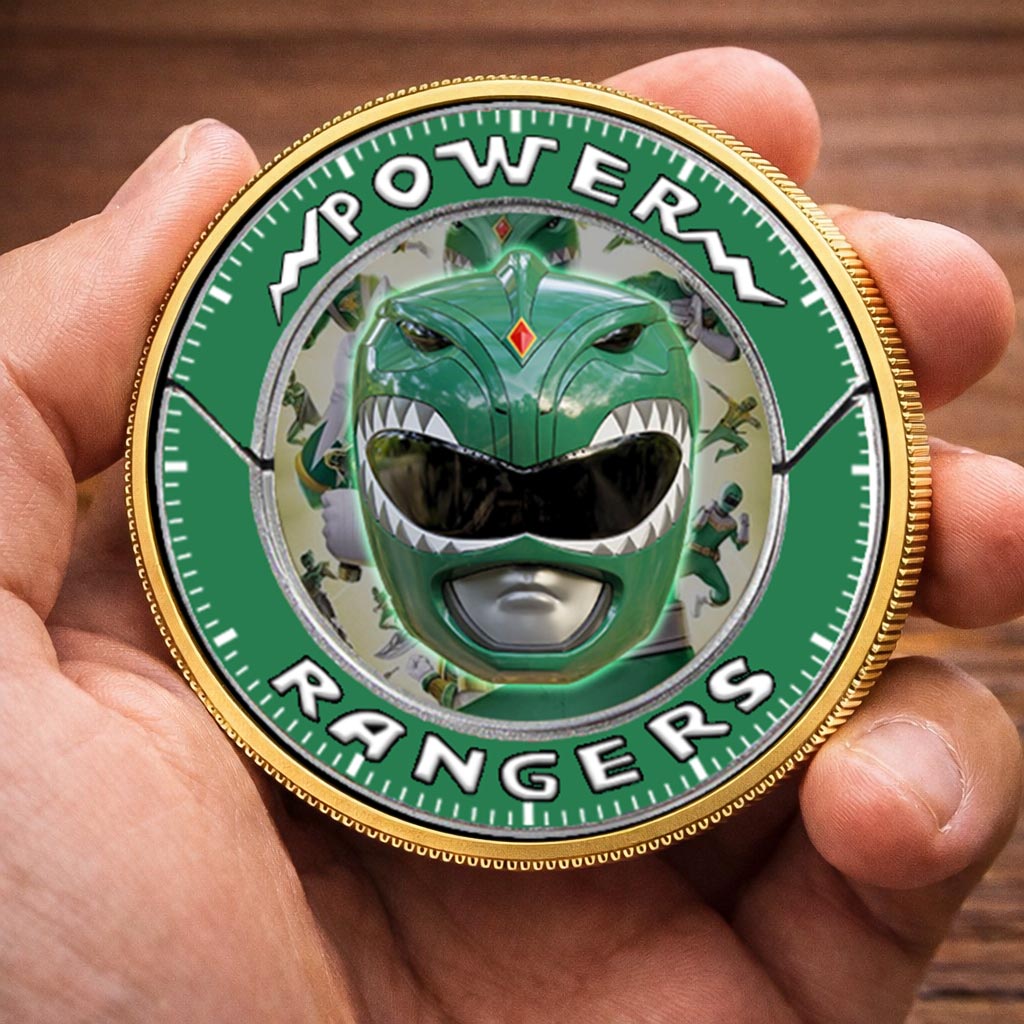Set Of 7 Mighty Morphin Power Rangers Printed Commemorative Coin