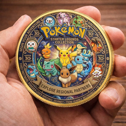 Poke 30th Anniversary Starter Legends Collection Printed Commemorative Coin