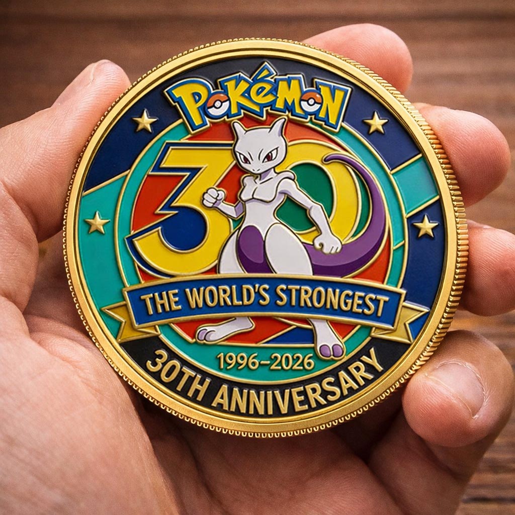 Poke 30th Anniversary Mewtwo Collector Edition Printed Coin