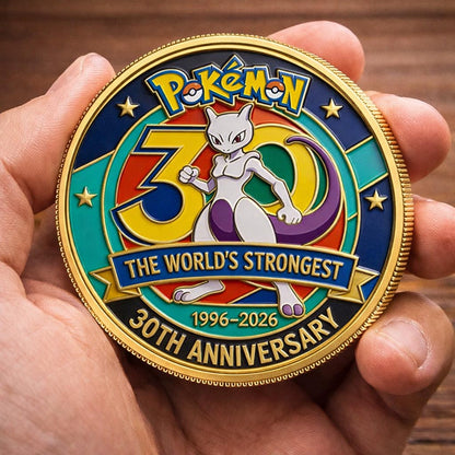 Poke 30th Anniversary Mewtwo Collector Edition Printed Coin