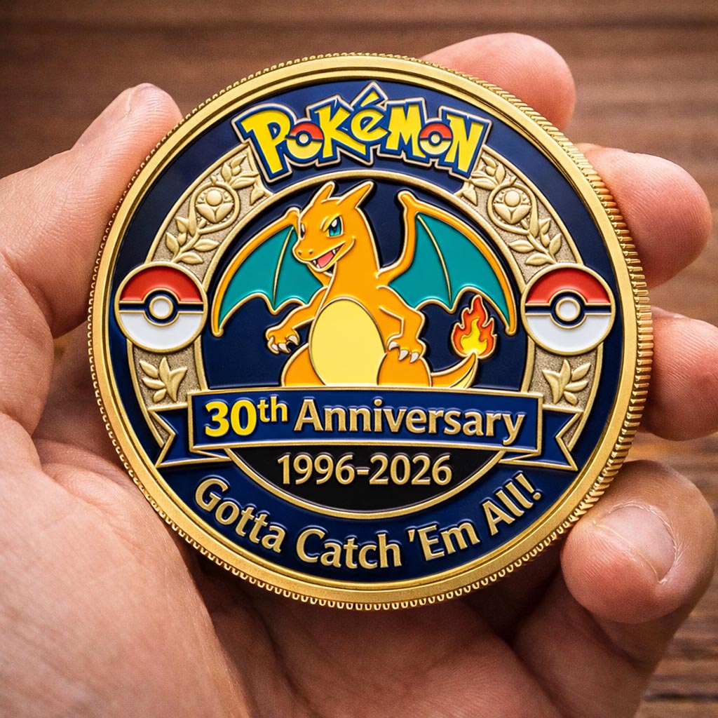 Poke 30th Anniversary Charizard Collector Edition Printed Coin