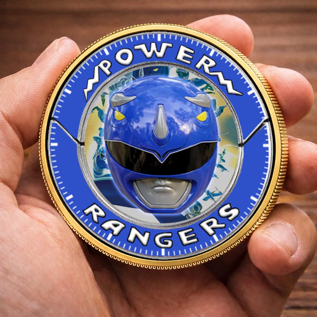 Mighty Morphin Power Rangers Triceratops Printed Commemorative Coin