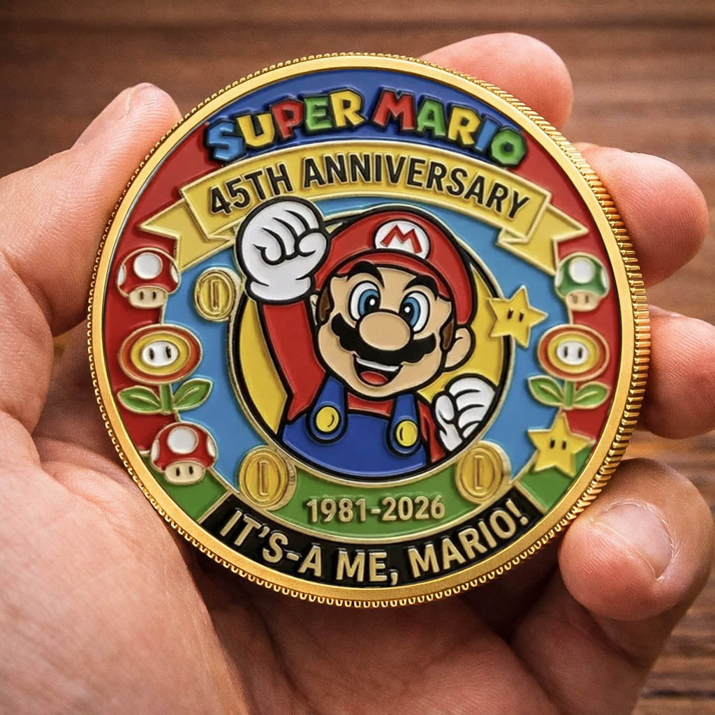 Super Mario 40th Anniversary Printed Commemorative Coin