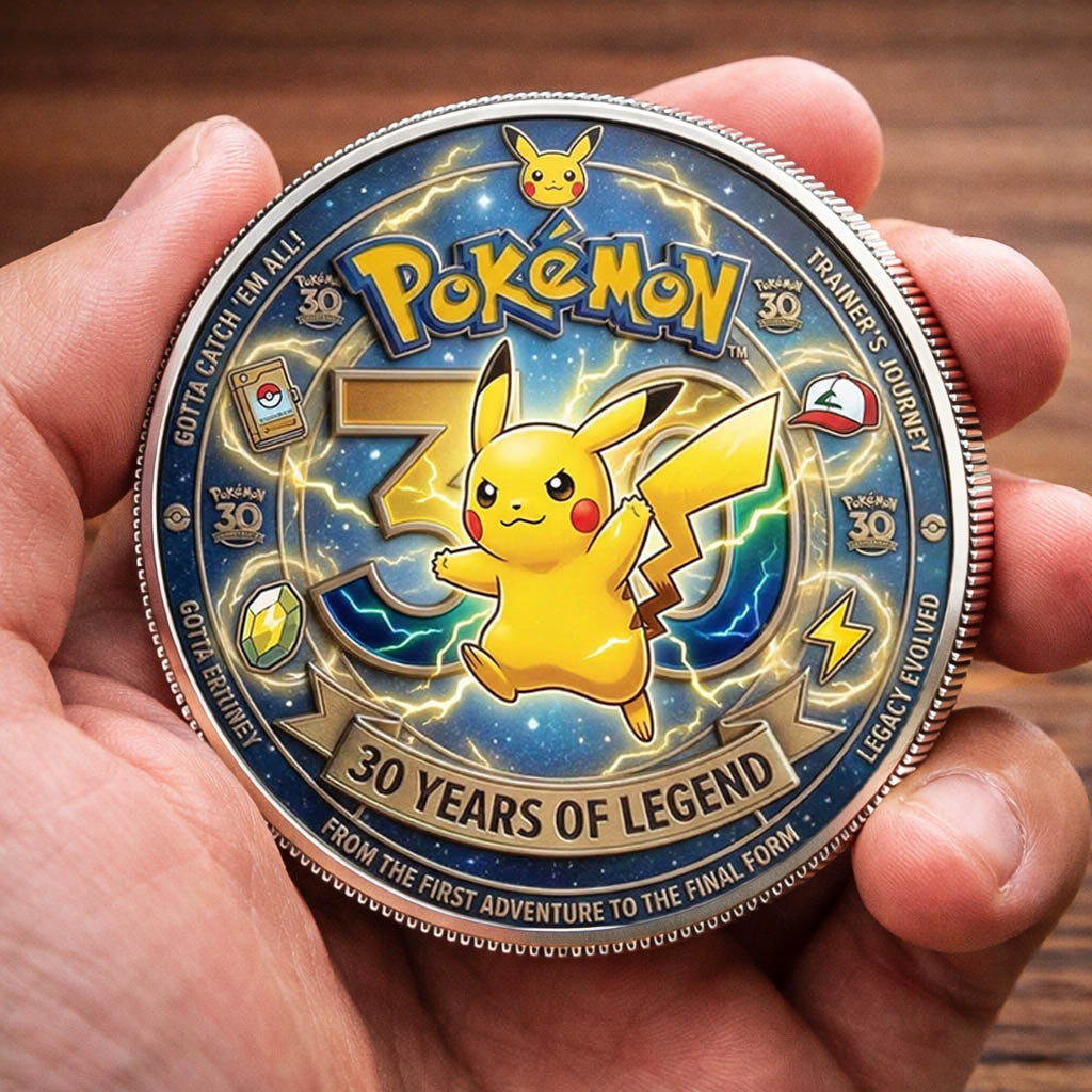 Poke 30th Anniversary Printed Commemorative Coin
