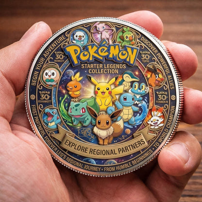 Poke 30th Anniversary Starter Legends Collection Printed Commemorative Coin