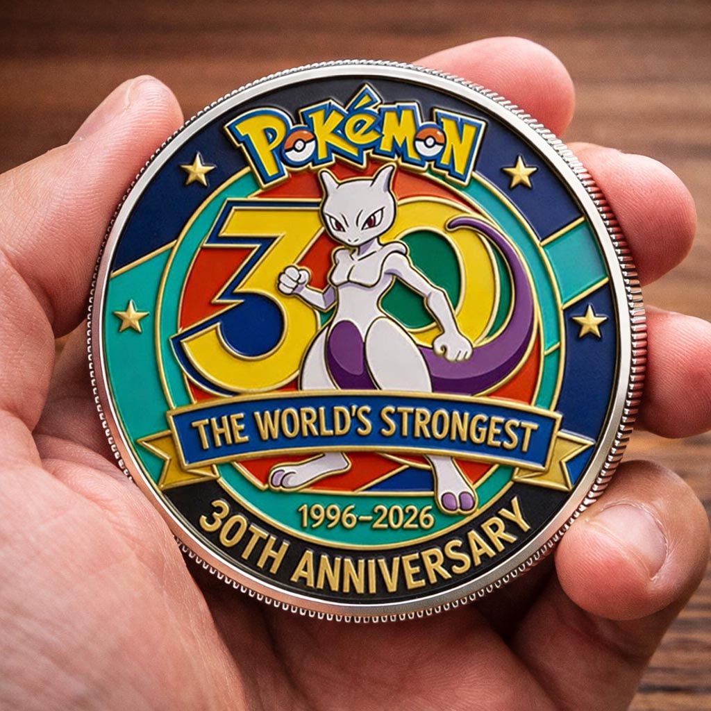 Poke 30th Anniversary Mewtwo Collector Edition Printed Coin