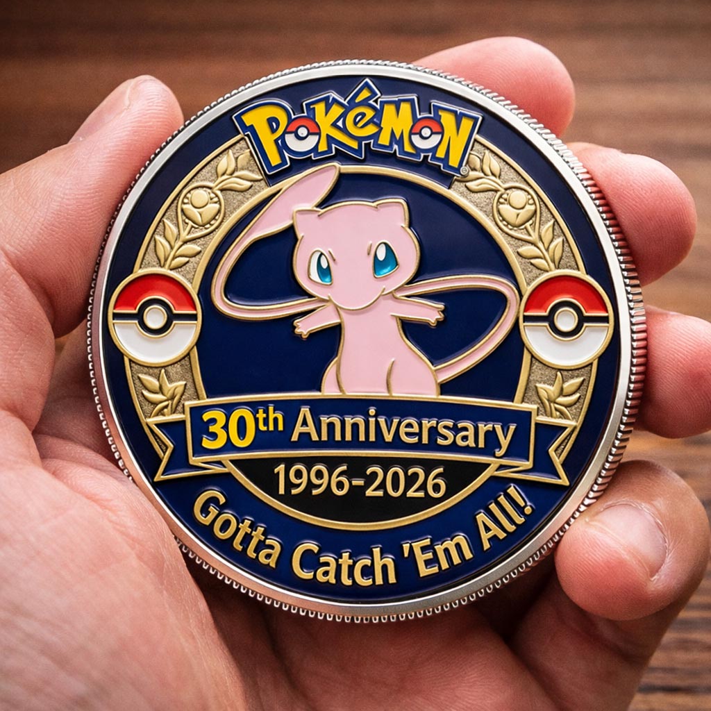 Poke 30th Anniversary Mew Collector Edition Printed Coin
