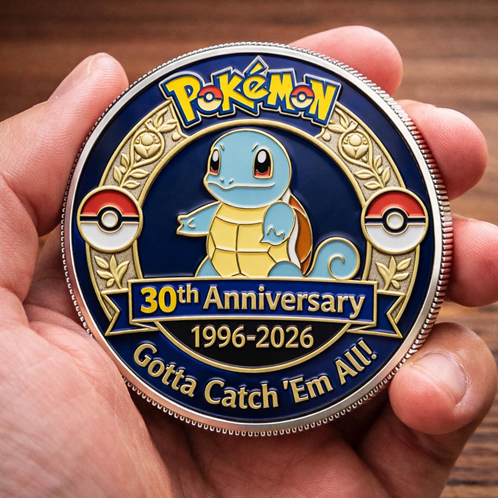 Poke 30th Anniversary Squirtle Collector Edition Printed Coin