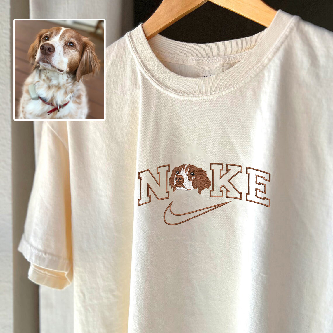 Personalized Embroidered NKE Pet Dog Cat Hoodie Sweatshirt T-Shirt