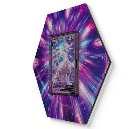 229 Mewtwo Pokémon Card Artwork Hexagon Display