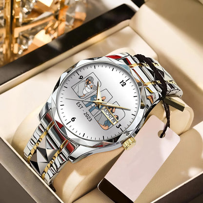 Father's Day Gift For Dad Personalized Alloy Quartz Watch with 3 Family Photos for Dad