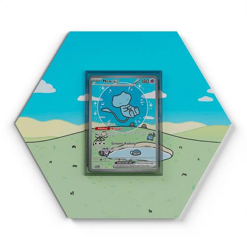 232/091 Mew EX Pokémon Card Artwork Hexagon Display