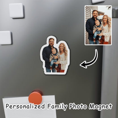 Personalized Family Photo Die-Cut Magnets