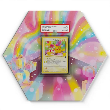 24 ______s Pikachu Pokémon Card Artwork Hexagon Display