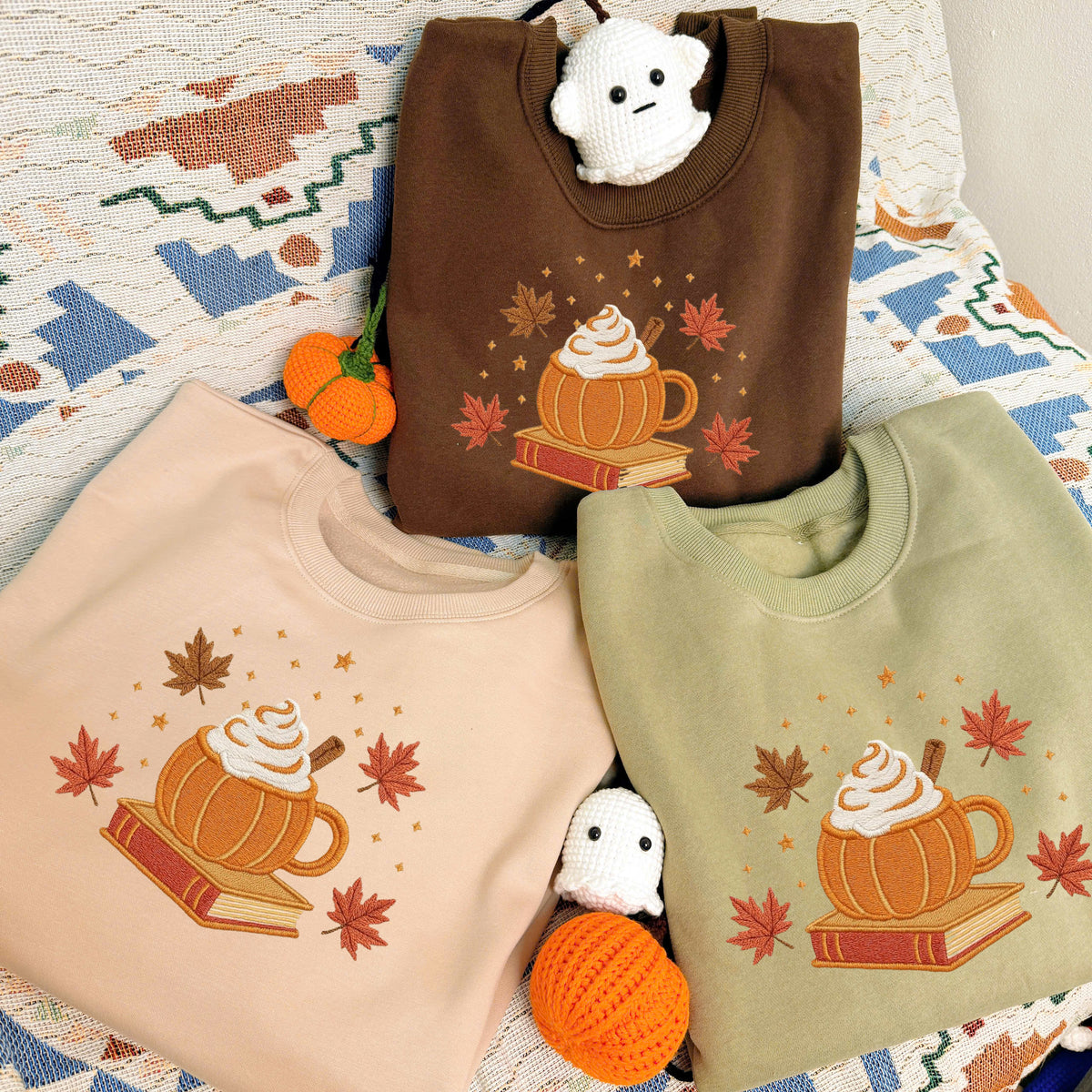 Halloween Personalized Embroidered Fall In Love With Reading Hoodie Sweatshirt T-Shirt