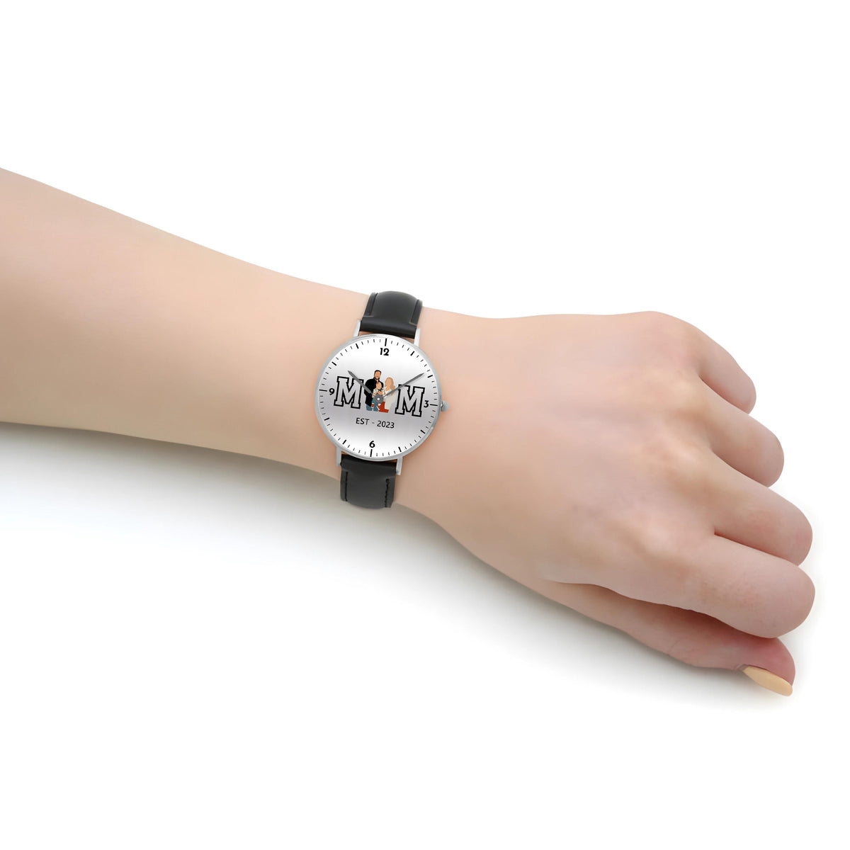 Mother's Day Gift For Mom Personalized Photos MOM EST Quartz Watch