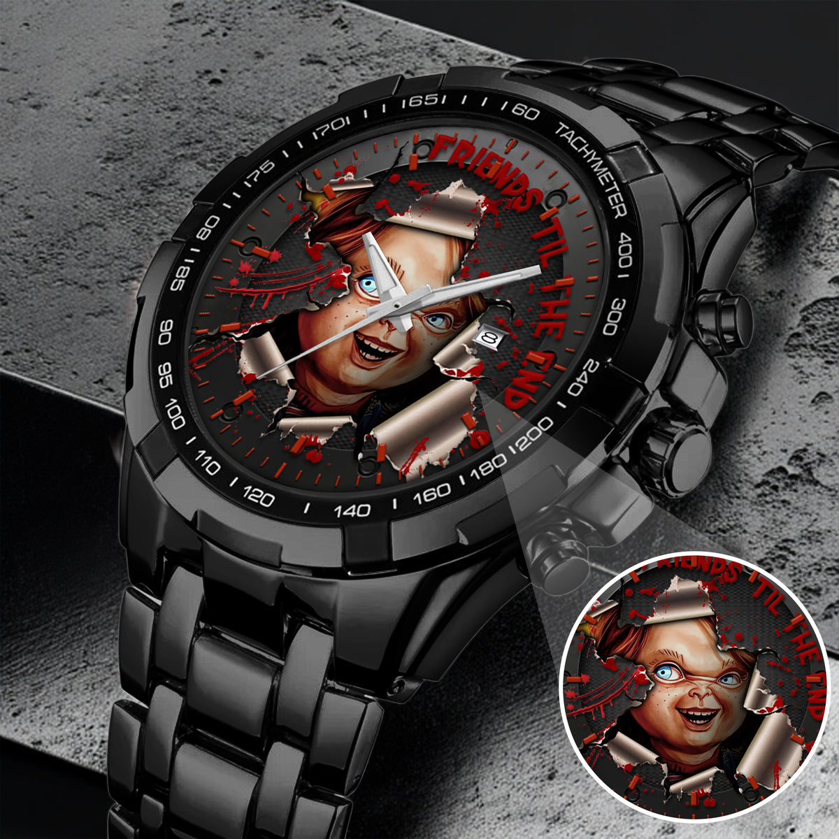 Halloween Horror Movies Friends 'Till The End Personalized Quartz Watch