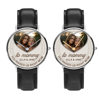 Mother's Day Gift For Mom Personalized Heartframe Photos Quartz Watch
