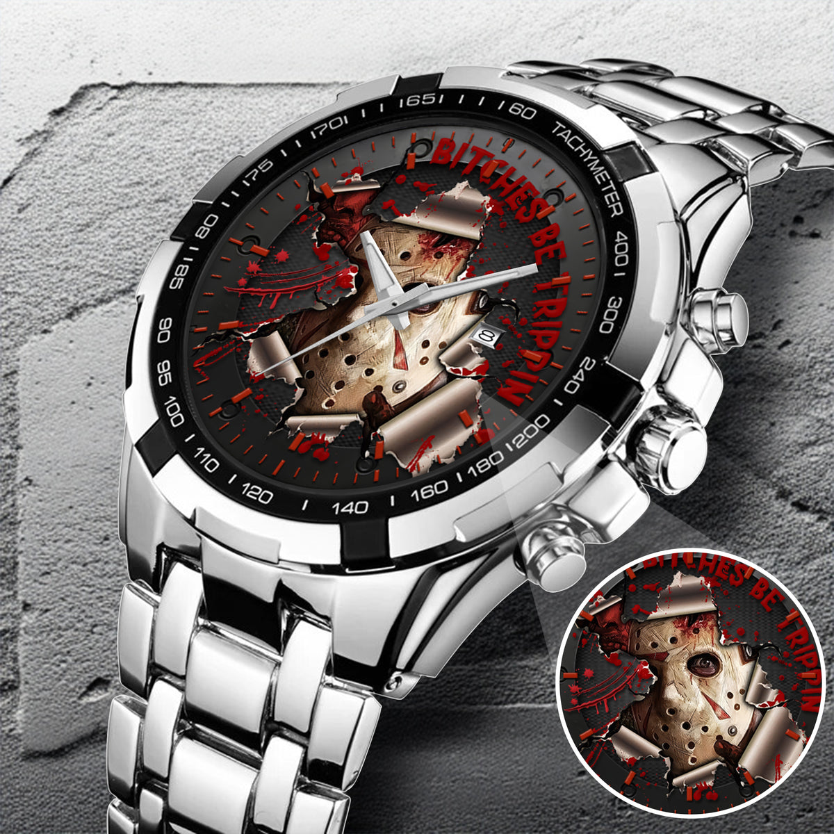 Halloween Horror Movies Bitches Are Trippin Personalized Quartz Watch