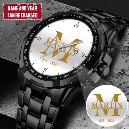 Personalized Name & Year Watch Father's Day Gift For Him