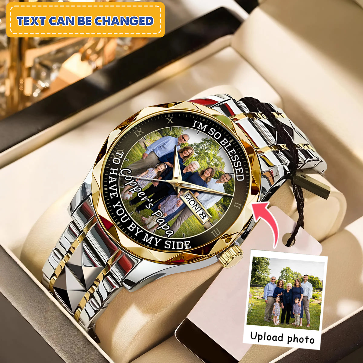Personalized Family Photo Keepsake Watches