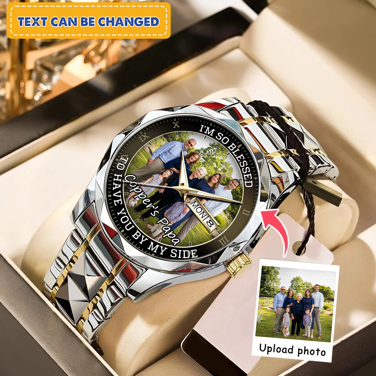Personalized Family Photo Keepsake Watches