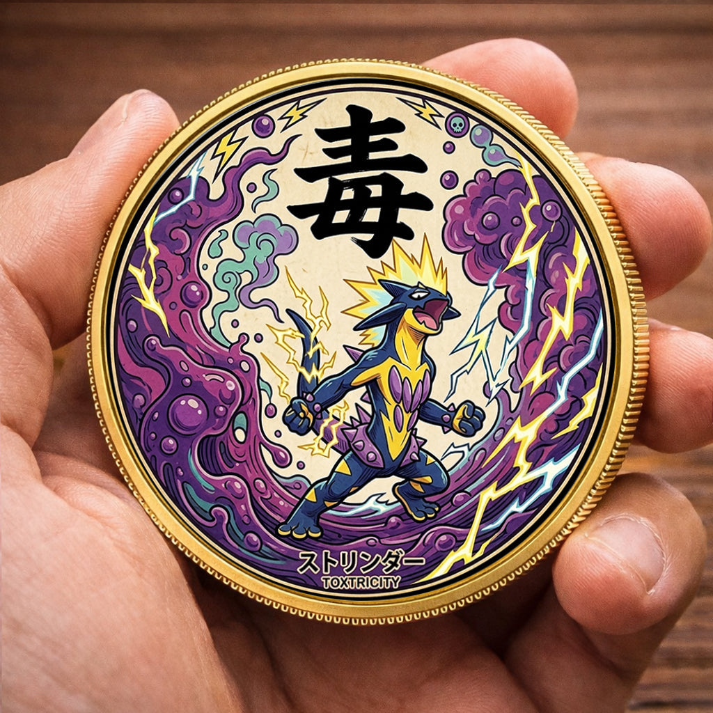 PKM Toxtricity Kanji Commemorative Coin – Limited Edition Collector’s Coin