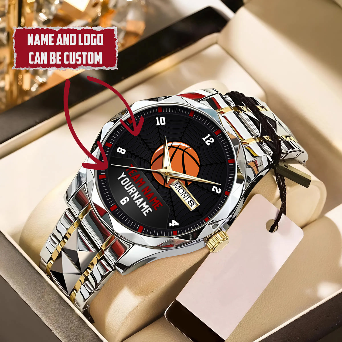 Basketball Personalized Team Name, Name & Number Quartz Watch