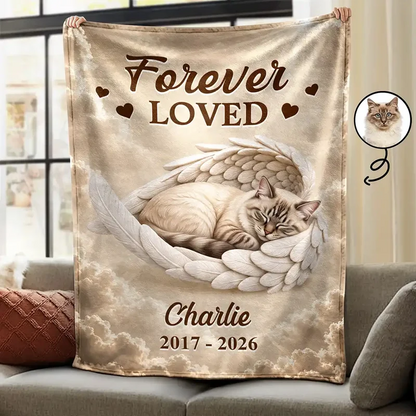 Personalized Sleeping Angel Custom Fleece Blanket