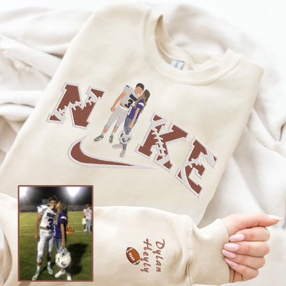 Personalized Embroidered American Football Hoodie Sweatshirt T-Shirt