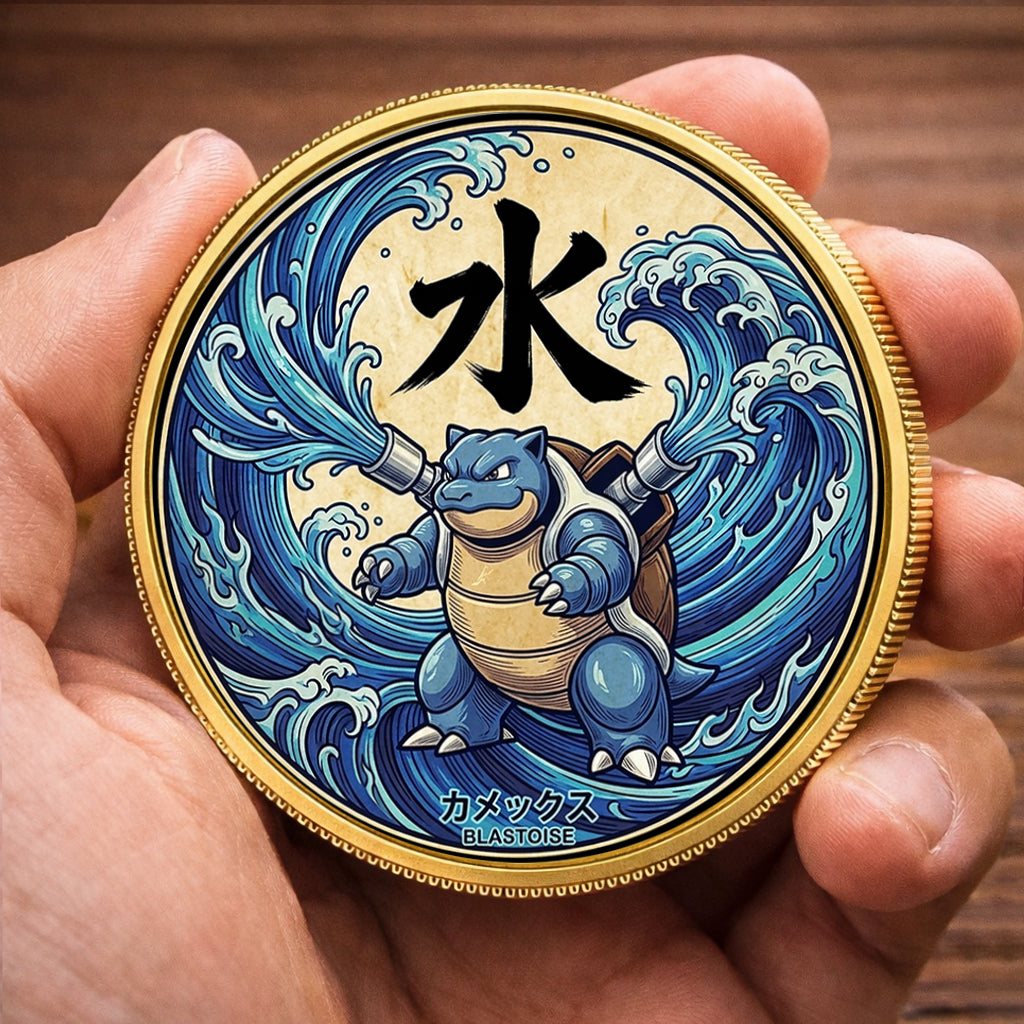 PKM Blastoise Kanji  Commemorative Coin – Limited Edition Collector’s Coin