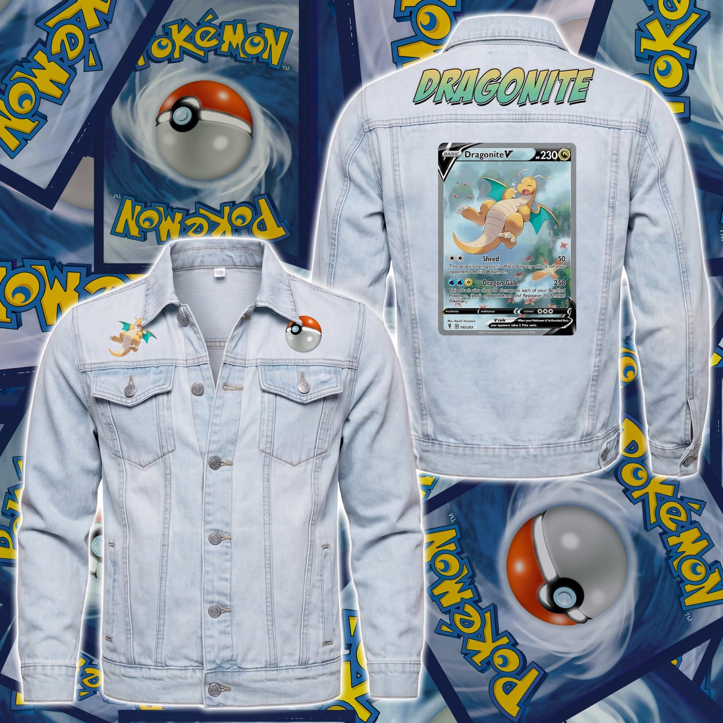 PKM Dragonite Custom Lightweight Denim Jacket