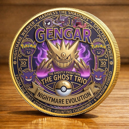 Poke 30th Anniversary Nightmare Evolution Printed Commemorative Coin