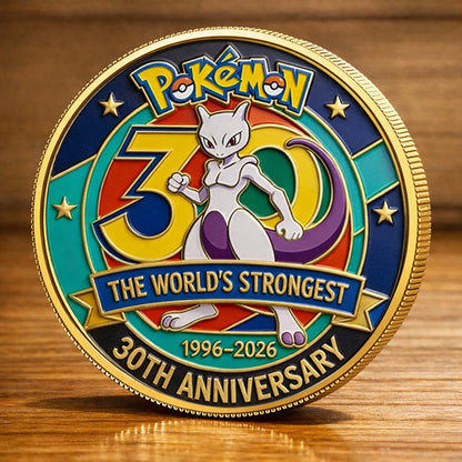 Poke 30th Anniversary Mewtwo Collector Edition Printed Coin