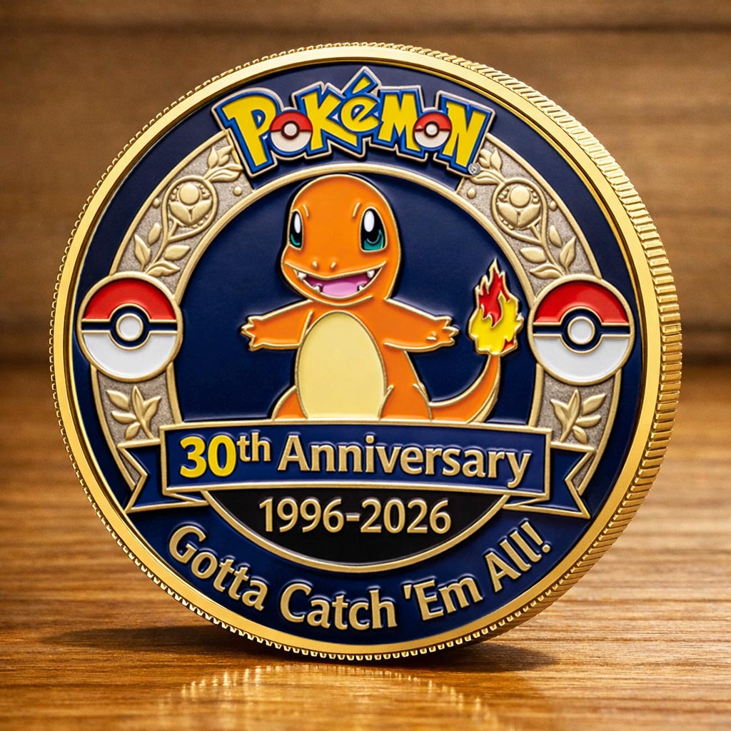 Poke 30th Anniversary Charmander Collector Edition Printed Coin