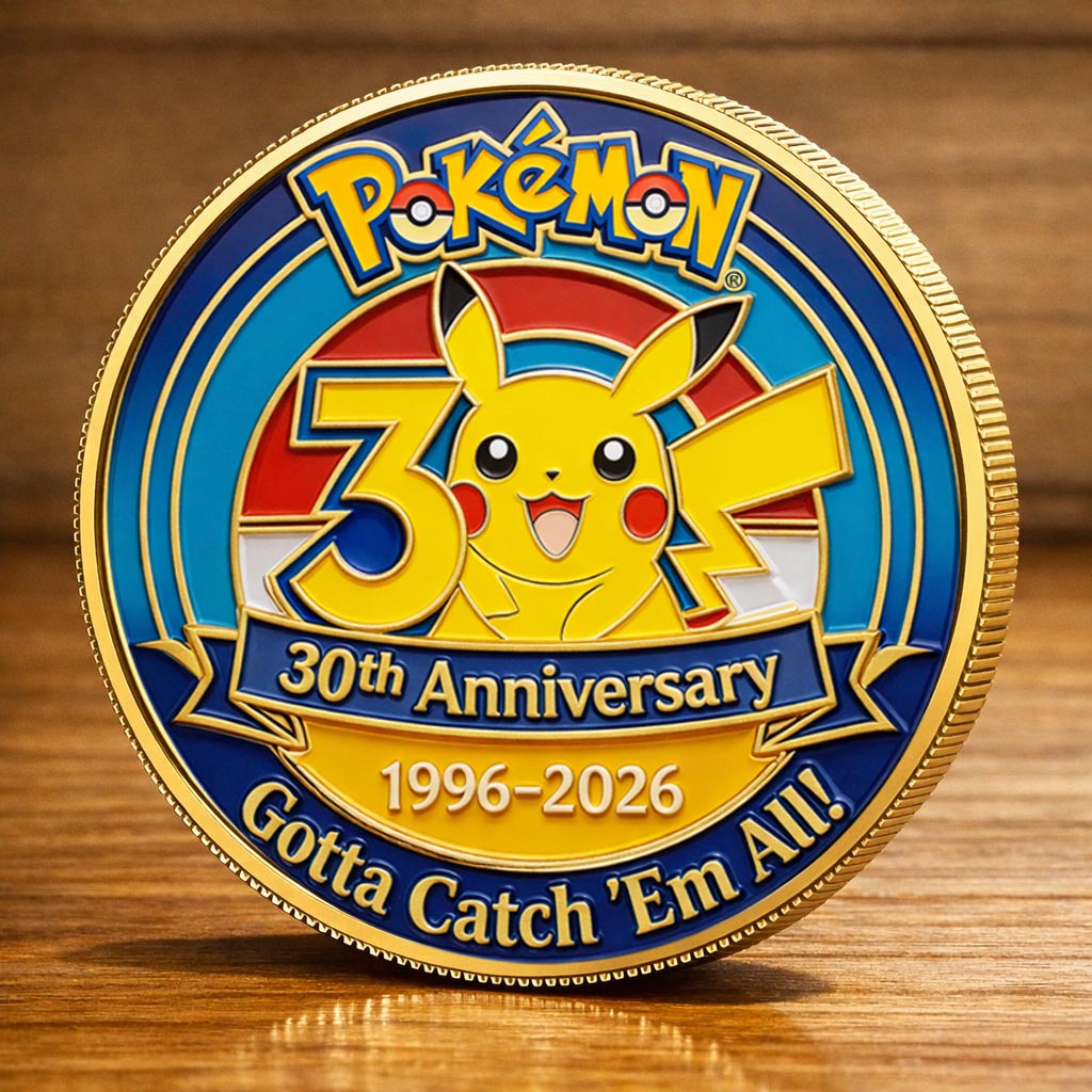 Poke 30th Anniversary Pika Collector Edition Printed Coin