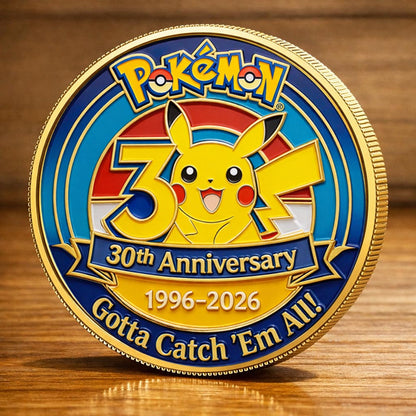 Poke 30th Anniversary Pika Collector Edition Printed Coin